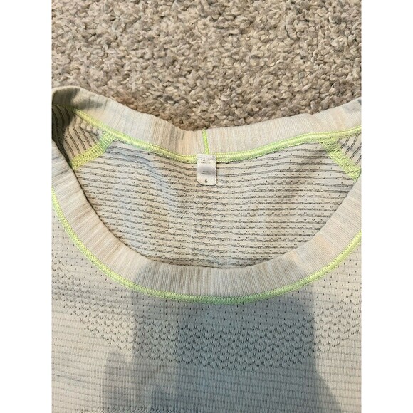 Lululemon Swiftly Tech Short-Sleeve T Shirt - Light Gray/neon - Size 6 Lulu - Picture 3 of 7